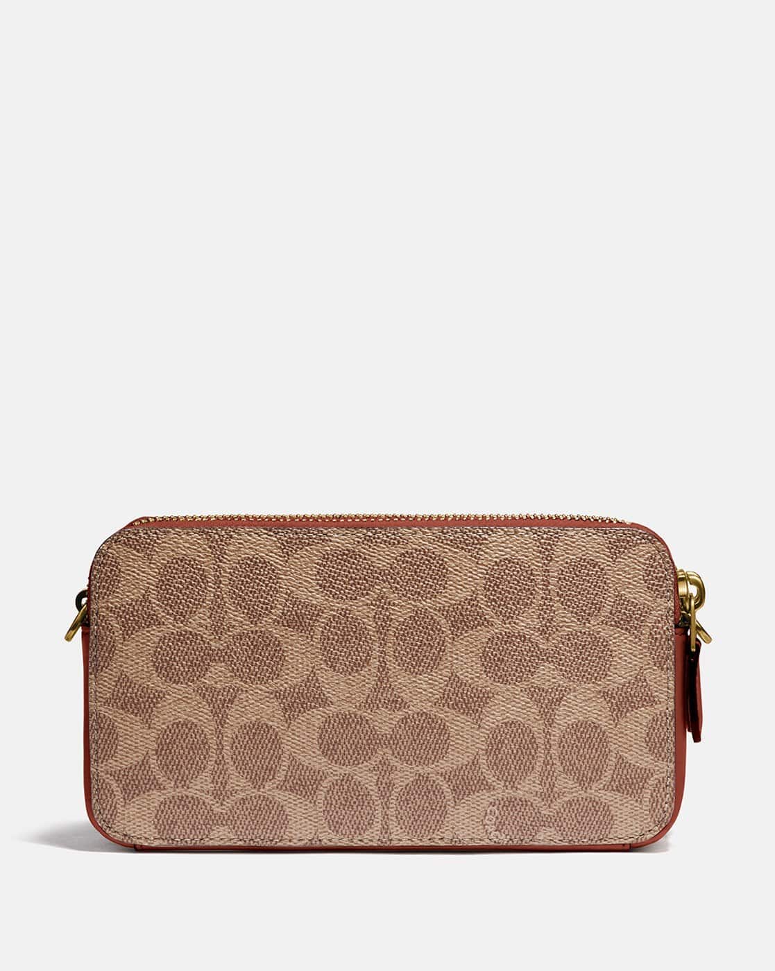 Logo Print Zip-Around Crossbody Bag