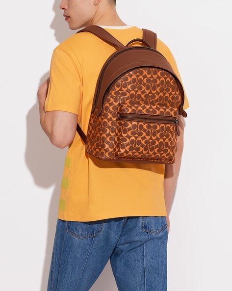 Medium charlie backpack with leopard online print