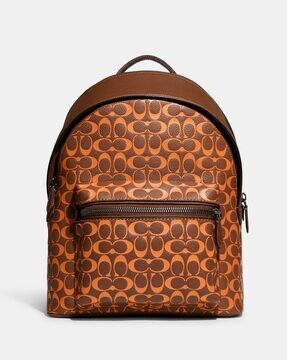 Coach leather backpack online sale