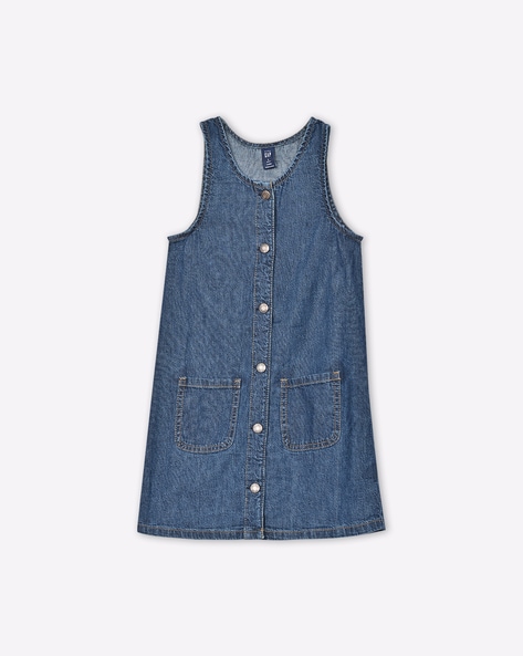 Buy Creative Kids Half Sleeves Schiffli Embroidered Tiered Denim Dress Navy  Blue for Girls (2-3Years) Online in India, Shop at FirstCry.com - 15164465