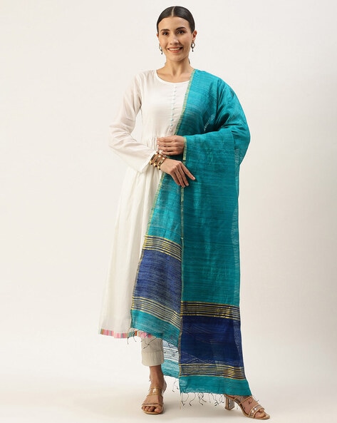 Handloom Matka Silk Dupatta Price in India