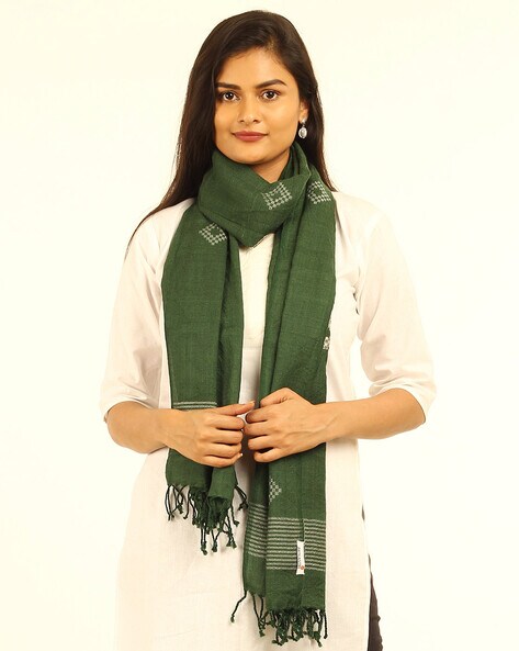 Handloom Merino Wool Jamdani Stole Price in India