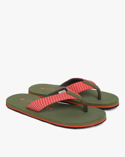 Lee Cooper Striped Thong-Strap Flip-Flops