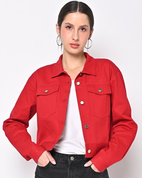 Ajile Women Red Jacket - Selling Fast at Pantaloons.com-mncb.edu.vn