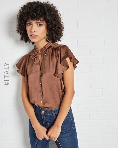Shirt with Butterfly Sleeves