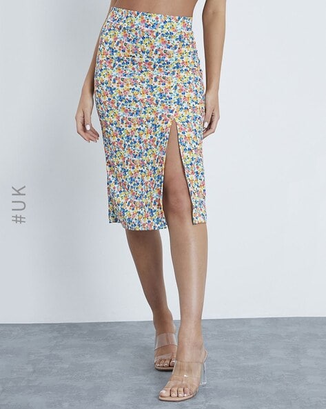 Floral print pencil top skirt online