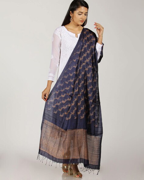 Handloom Woven Shibori Silk Dupatta Price in India