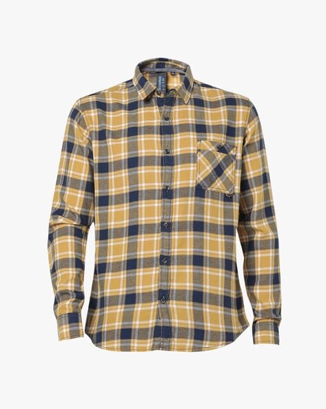 Slim cut sale flannel shirts