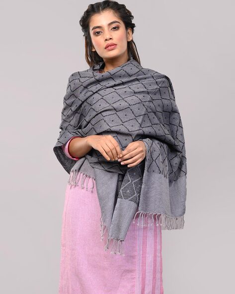 Handloom Merino Wool Reversible Stole Price in India
