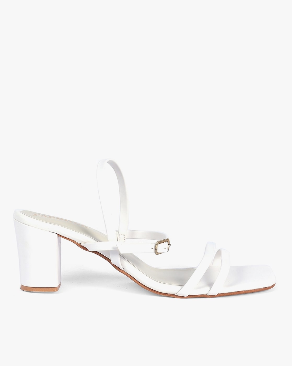 Buy White Heeled Sandals for Women by Fabbhue Online