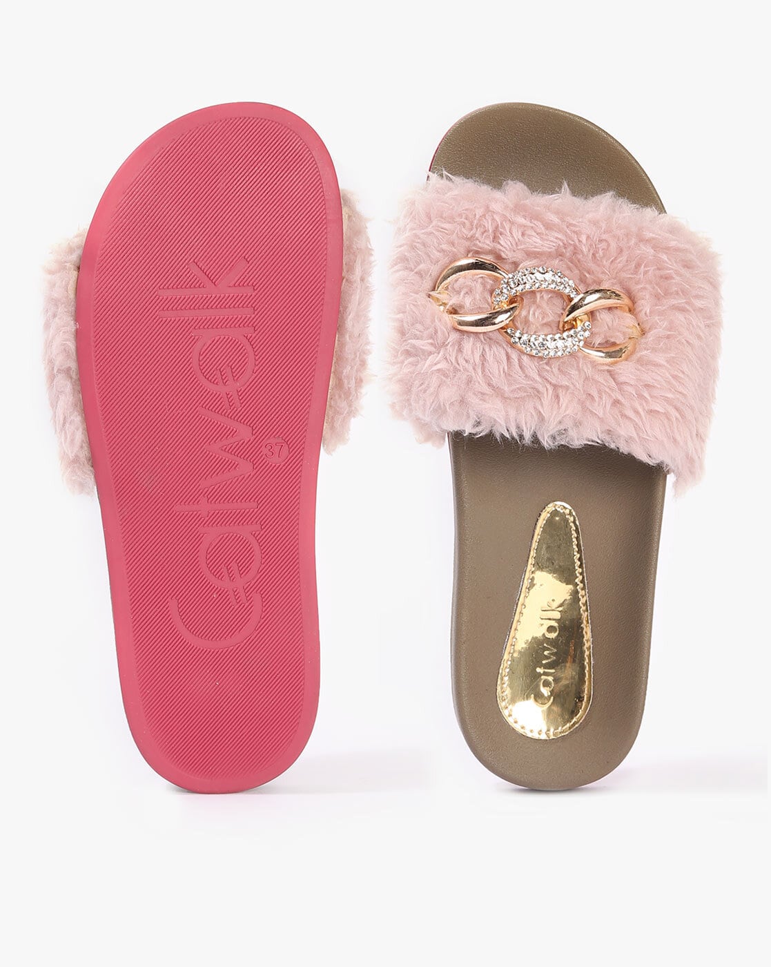 Hot pink fluffy online sliders