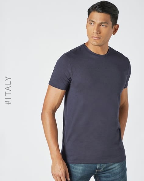 Buy Navy Blue Tshirts for Men by PIAZZA ITALIA Online