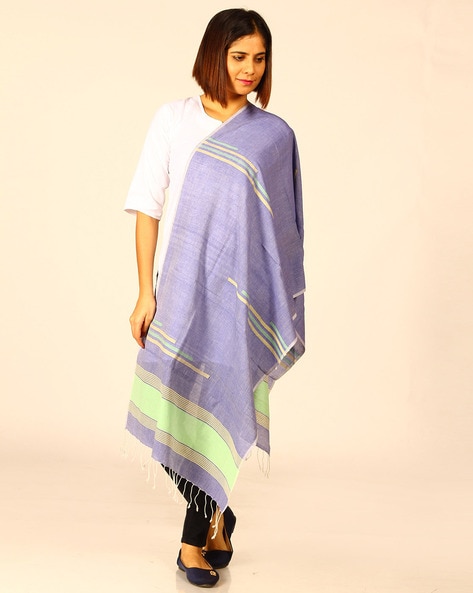 Cotton Handloom Jamdani Stole Price in India