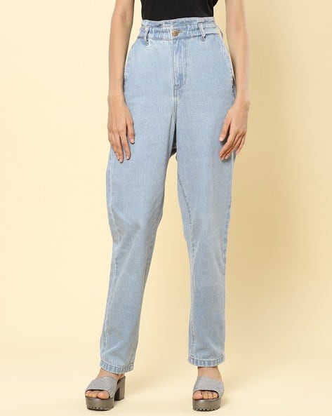 LABEL RITU KUMAR Paper Bag Mid-Waist Jeans