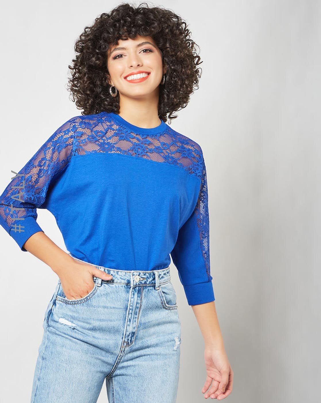 Buy Royal Blue Tops for Women by PIAZZA ITALIA Online