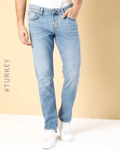 Lily Old man Strong wind Buy Denim Blue Jeans for Men by Colin's Online | Ajio.com