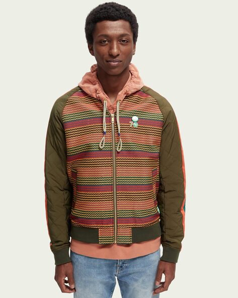 Scotch & soda Jacquard Bomber Jacket Multicolor