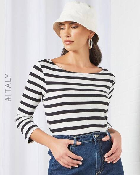 Buy White Tshirts for Women by PIAZZA ITALIA Online