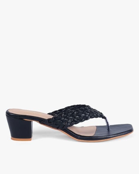 Buy Black Heeled Sandals for Women by Fabbhue Online