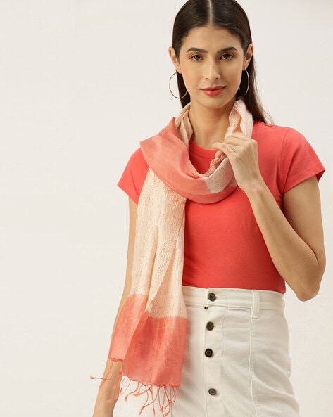 Handloom Woven Shibori Pure Silk  Stole Price in India