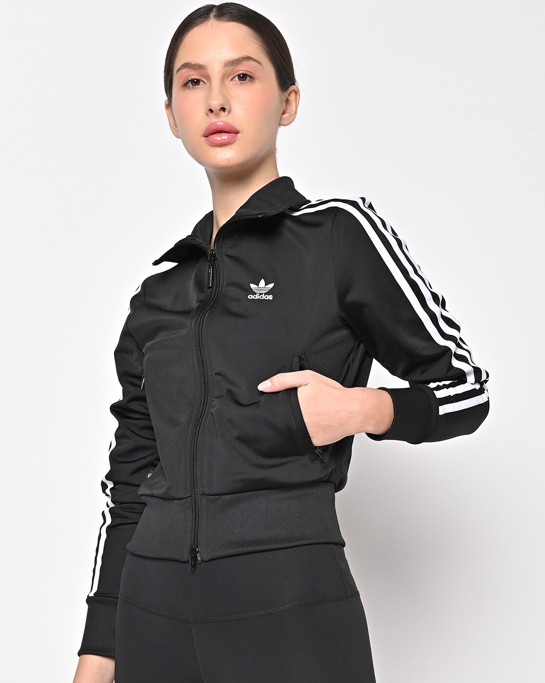 adidas Originals Women's Firebird Track Top PB, Black, XX-Small