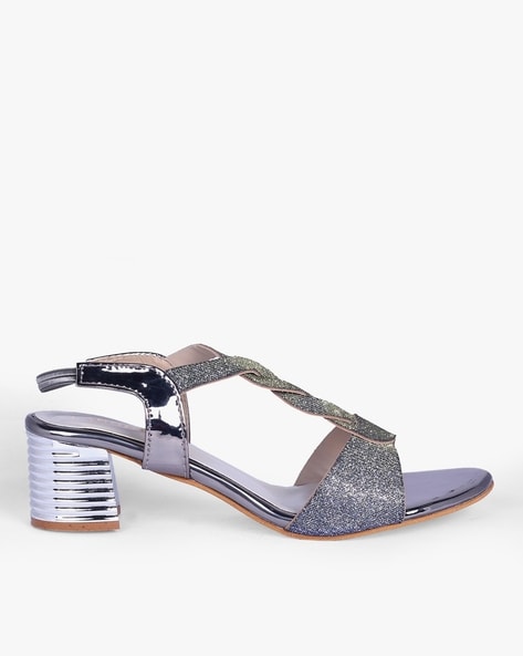 Super Stylish Silver Slingback Heels | Cinderella Shoes