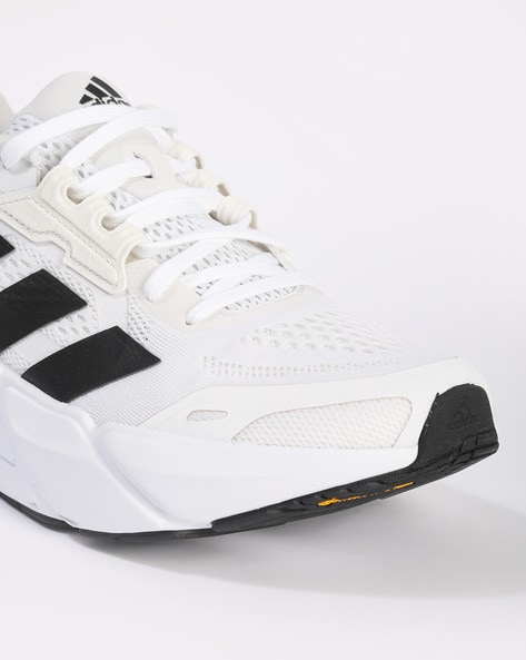 Adidas white shoes 2025 with black stripes india