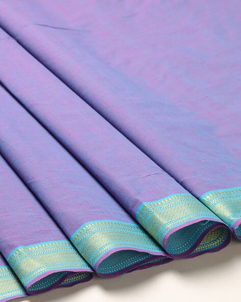 Cotton Mangalagiri Dress Material with Zari Border Price in India