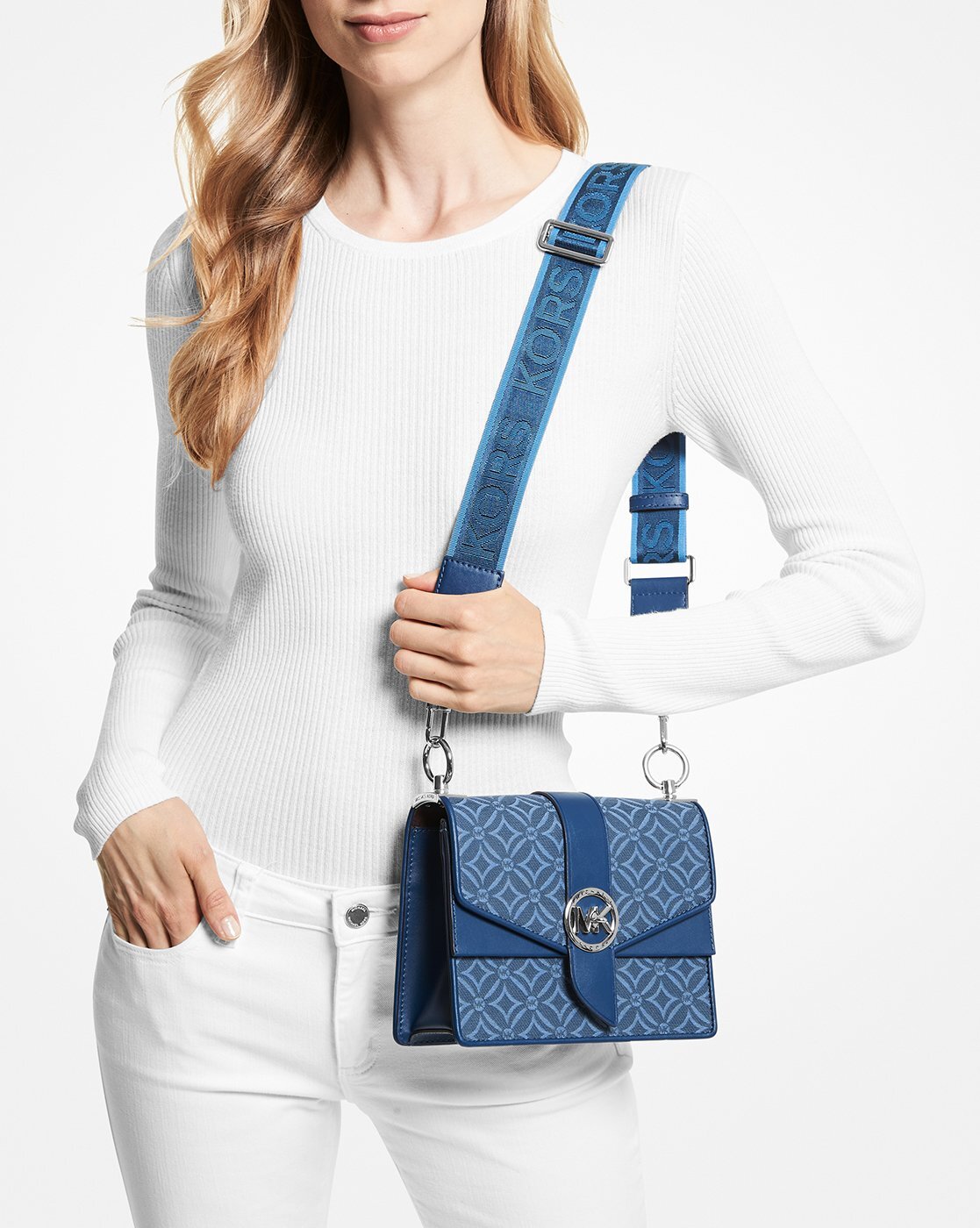 Michael Kors Greenwich Jacquard crossbody bag UNBOXING 