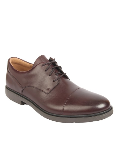 Panelled Leather Derby Shoes