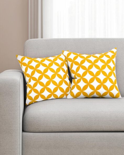 Mustard and grey outlet cushion covers