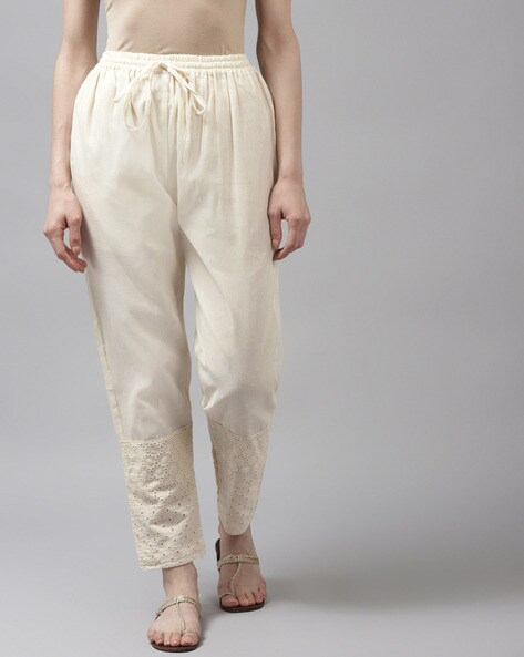 Lace Work Pant with Drawstring Price in India