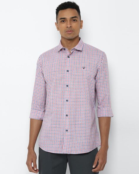 Allen Solly Cotton Checked Shirt for Men » Buy online from