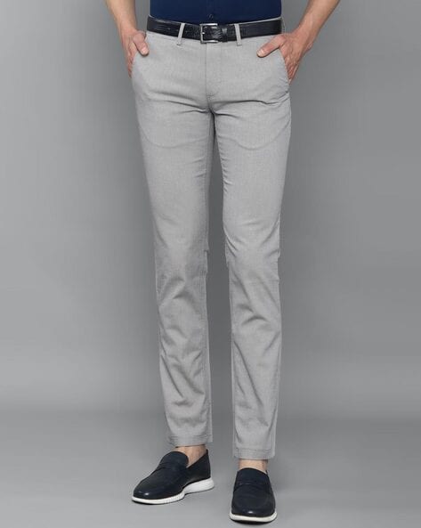 Buy Louis Philippe Textured Slim Fit Trousers - Trousers for Men 23558388