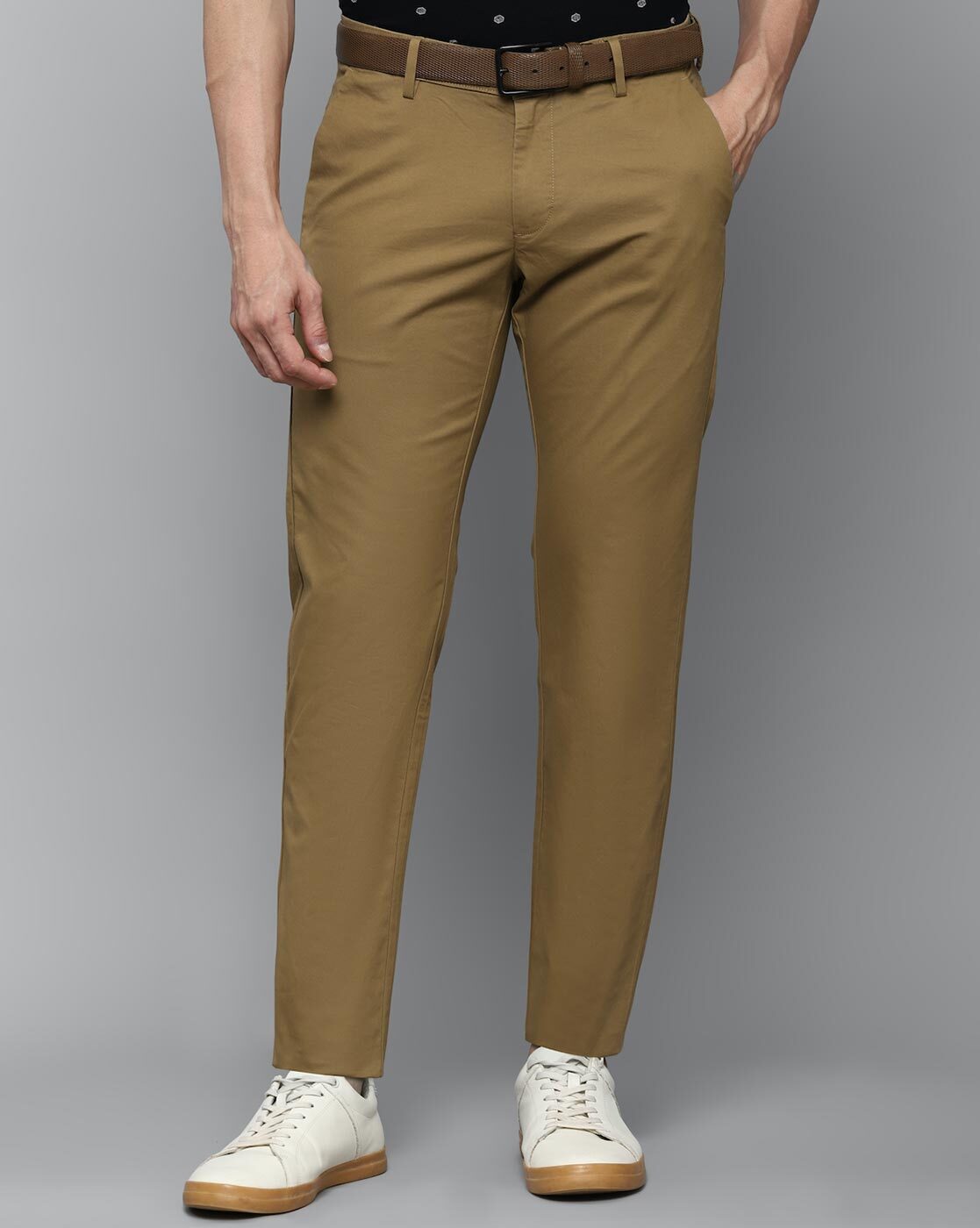 Buy Allen Solly Khaki Slim Fit Trousers for Mens Online  Tata CLiQ