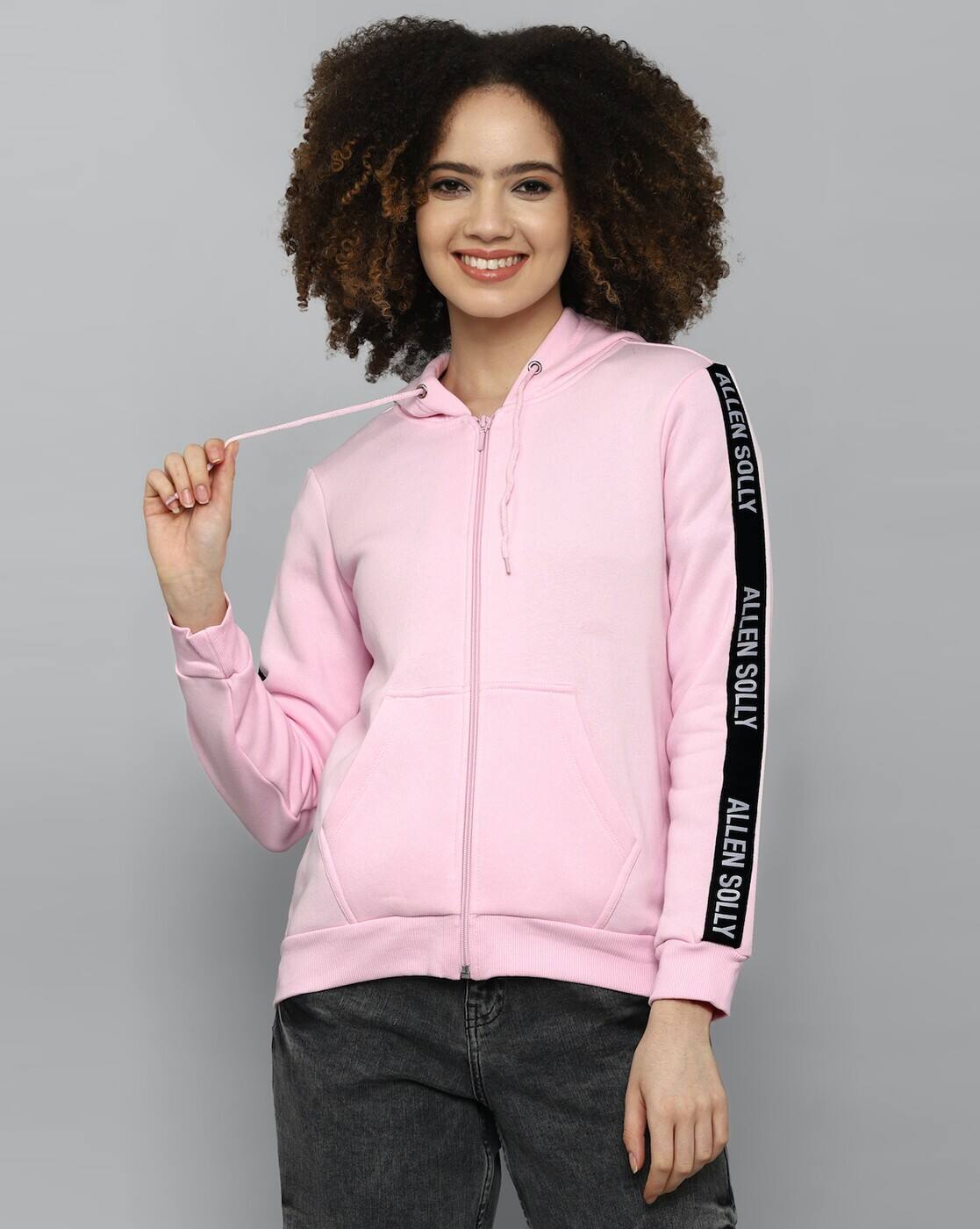 Buy Pink Sweatshirt u0026 Hoodies for Women by ALLEN SOLLY Online | Ajio.com