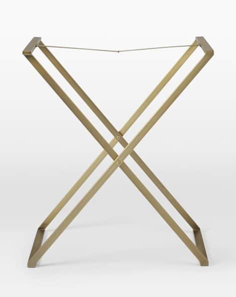 Buy West Elm Butler Tray Stand Tall Shiny Brass | Brown Color Home