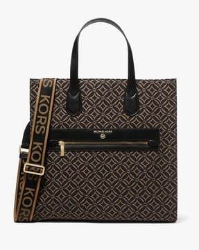 At Auction: KENLY LARGE SIGNATURE LOGO TAPE TOTE BAG