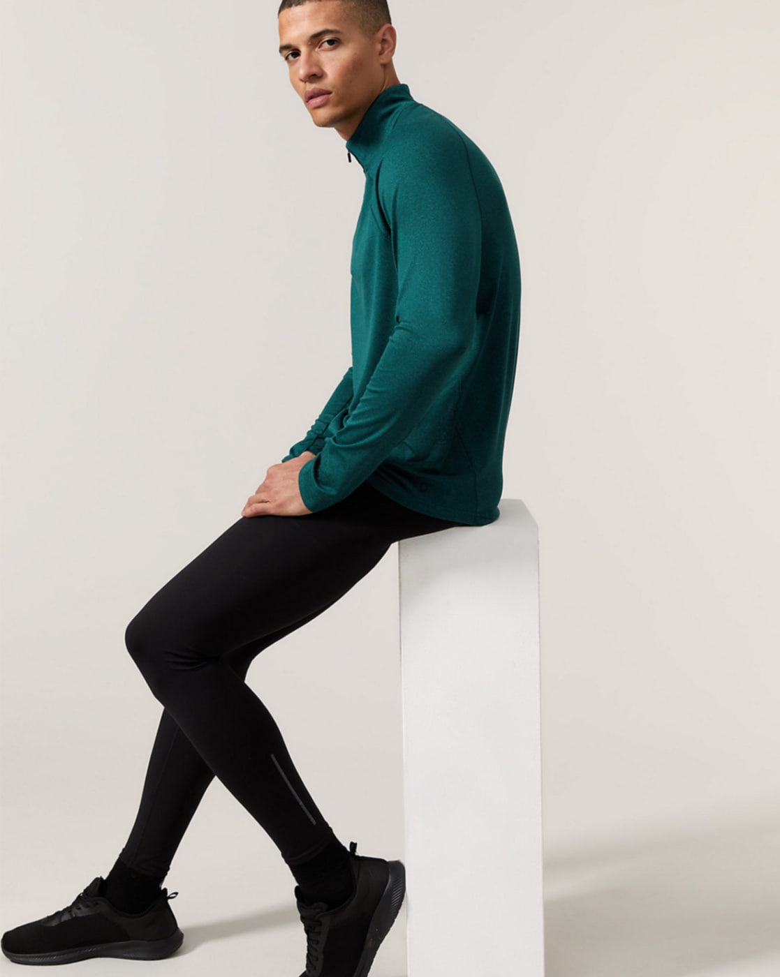 Technical Printed Half-Zip Long-Sleeved Top - Ready to Wear