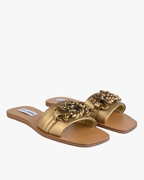 Steve madden gold online sandals flat