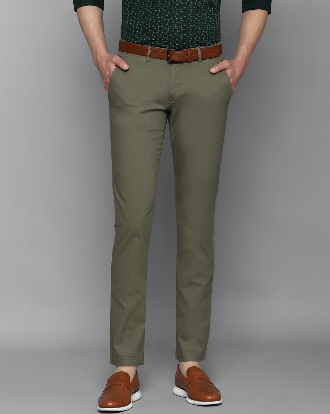 Buy Louis Philippe Beige Trousers Online - 181133 | Louis Philippe
