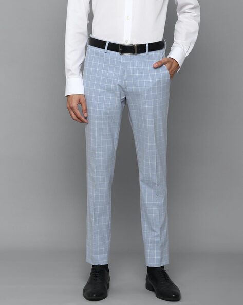 Light Grey Textured Ankle-Length [waist rise] Formal Men Tapered Fit  Trousers - Selling Fast at Pantaloons.com