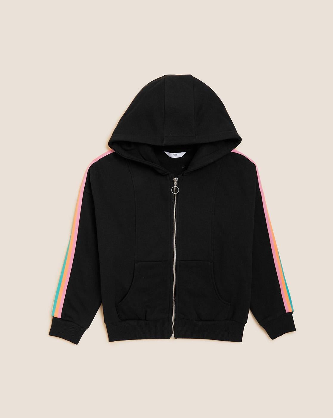 Lucky Brand, Shirts & Tops, Lucky Brand Black Zip Up Hoodie