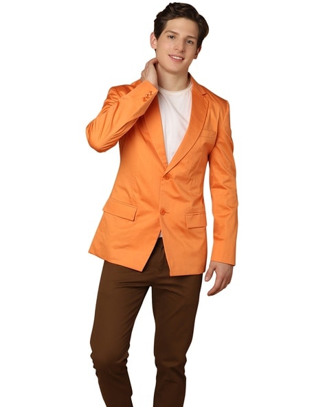 Orange 2024 blazer mens