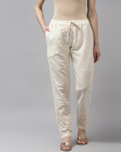Lace Work Pant with Drawstring Price in India