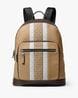 HudsonPebbledLeatherandLogoStripeBackpack