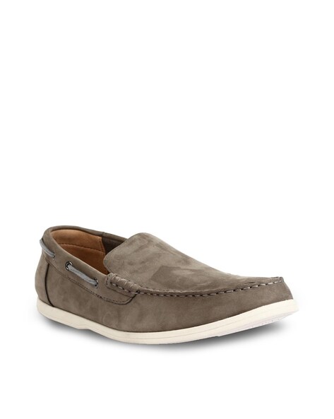 Clarks hot sale grey loafers