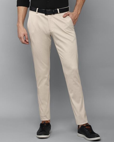 Buy Men White Comfort Fit Solid Formal Trousers Online - 180878 | Allen  Solly