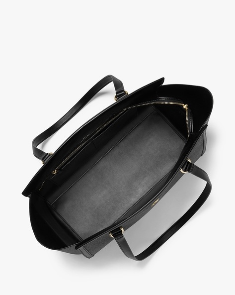 Michael+Kors+Chelsea+Large+Top+Zip+Shoulder+Bag+Purse+Tote+Black+Leather+368  for sale online