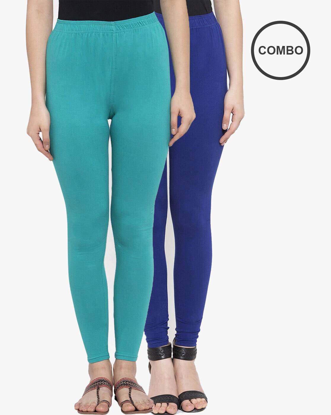 Buy Turquoise blue Leggings for Women by Tag 7 Plus Online